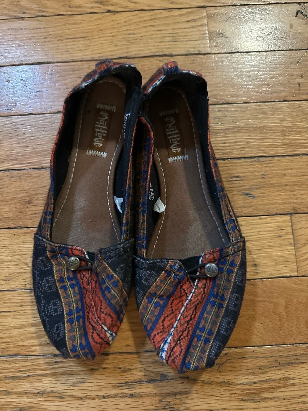 Mad Love Tribal Aztec Ballet Flats Women’s Size 8 Boho Southwestern Slip On Shoe